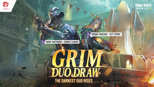 🎃🦇 Grim Duo Draw The spook-tacular duo is back. 🔸 Urban Tracker - City Spirit 🔸 Dark Shepherd - Crow’s Haunt Check out the limited-time and season-exclusive epic Halloween-themed character skins! Log in and unlock now! ➡️ https://codmgrn.onelink.me/7EoI/PlayCODM #CallOfDutyMobile #CODMGarena #CODMDoubleCharacterDraw | Garena Call of Duty Mobile