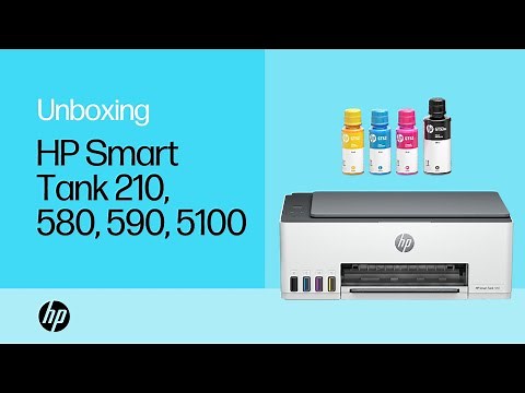 How to unbox & set up | HP Smart Tank 210, 580, 590, 5100 printers | HP Printers | HP Support