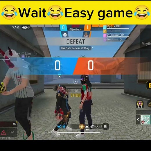 😂Wait😂Easy game😂#freefire #funnyclip #funny #garenafreefire #foryou #shortvideo #funnyvideo