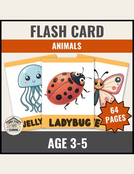 Animals Flash Cards for Kids Ages 3-5 | Printable Learning Cards for Preschool &