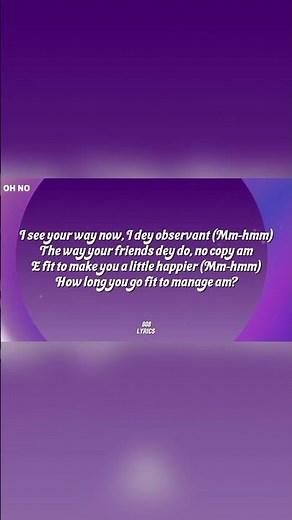 🎵 Rema - Oh No (Lyrics Video)Full Lyrics Video out now, check it out...