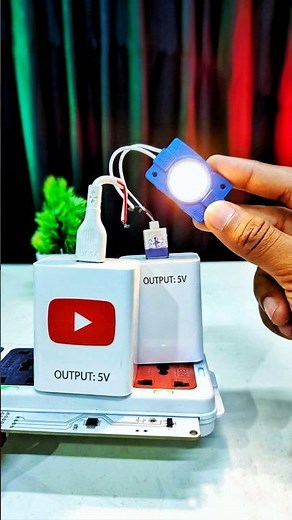 12 Volt LED Light Adaptor Testing | USB LED Light | 12 Volte Bulb | #shorts #experiment #electrical