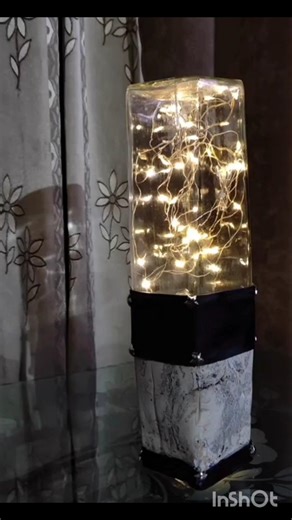 DIY Glass Bottle Lamp | Turn Waste Bottle into Beautiful Lamp ✨#diygallery #bottlelamp #homedecor