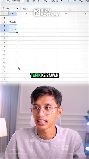 Cara membuat backtest excel part 1 #trading #forex #shorts