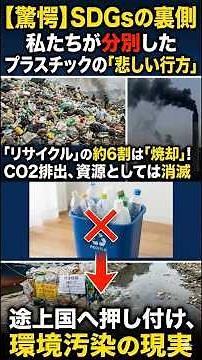 【驚愕】SDGsの裏側。私たちが分別したプラスチックの「悲しい行方」 🗑️🍂 #世界情勢 #SDGs #環境問題 #不都合な真実 #ニュース解説