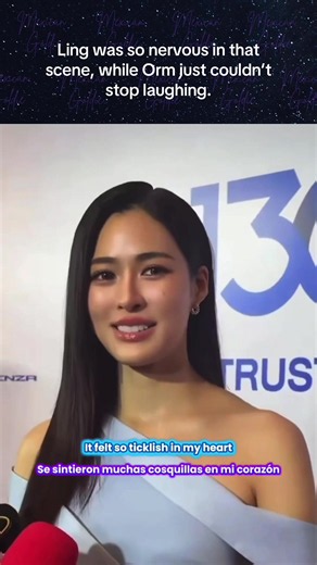 Ling was so nervous in that scene, while Orm just couldn’t stop laughing. Ling estaba muy nerviosa en esa escena, mientras Orm no podía dejar de reír. #LingOrm #หลิงออม #ThaiGL #Linglingkwong #Ormkornnaphat