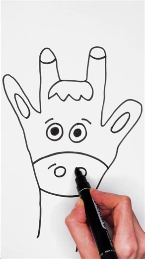 Easy Hack to Draw a Giraffe for Kids 🦒