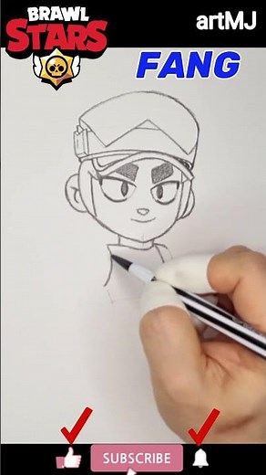 How to draw Fang from Brawl Stars #Brawl Stars game #drawing #Fang_drawing #Brawl_Stars_drawing