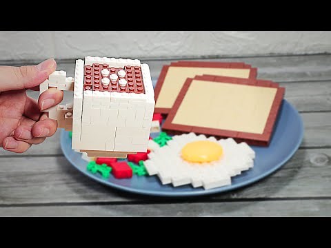 Lego Breakfast with Bread and Eggs - Lego In Real Life #1 / Stop Motion Cooking ＆ ASMR Funny Video