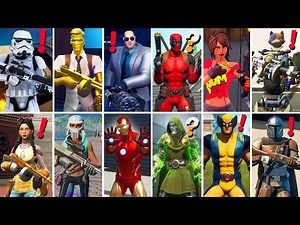 All Bosses, Mythic Weapons & Vault Locations in Fortnite Season 1 - 5 (Midas,Kit,Ironman, Wolverine)