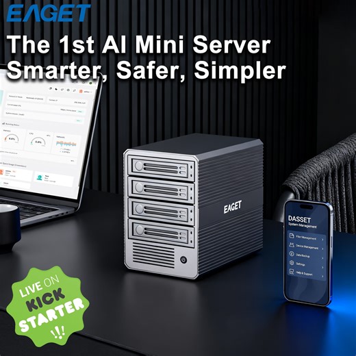 Tired of cloud fees draining your wallet? Say goodbye to slow transfers and privacy worries! Introducing the EAGET Mini Server - a game-changing DAS NAS hybrid that puts you in control. Fast, smart & secure. Get exclusive early access on Kickstarter now! Back it today and take back your data → | Mini Server