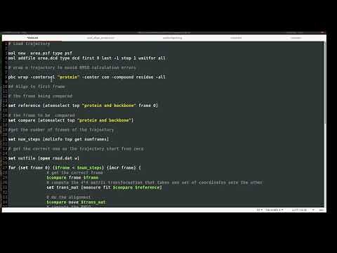 VMD data analysis automatization (part2): RMSF and Salt bridges analysis of trajectory