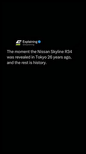 Explaining | The Nissan GT-R R34 Skyline is one of the most iconic JDM legends ever built — a car that helped define an entire era of performance. 🏎️💨... | Instagram