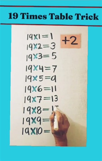 19 Times Table # tips and tricks #shorts