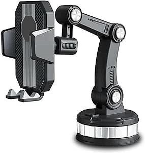 2023 New Sucker Car Phone Holder Long Arm Suction Cup Car Phone Mount Stand Mobile Cell Support for Car Center Console Phone Holder (A)