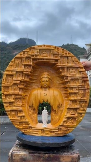 “🙏 World’s Most Peaceful Wooden Buddha Art 😍 | Hand Carved Masterpiece | Satisfying Wood Carving”