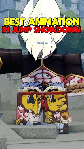 BEST ANIMATION IN JUMP SHOWDOWN! #shorts #roblox #funny #memes #anime #robloxedit #dragonball