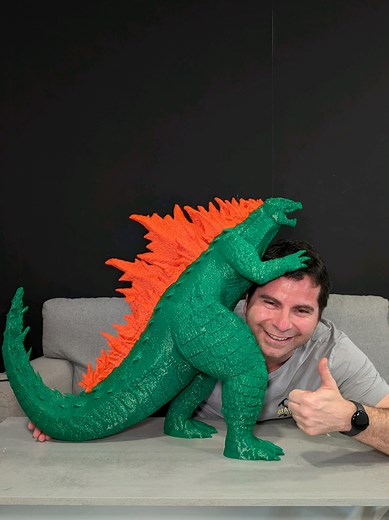 Montando a Godzilla pieza a pieza ✨ #ASMR #Impresion3D #JairoCrea #3dprint