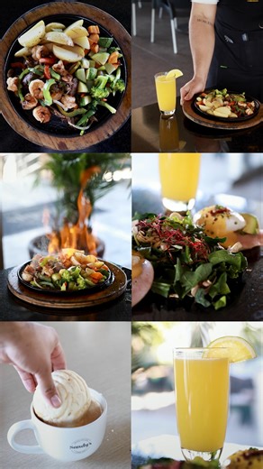 🤤✨ Cuando todo se ve así de bien… En Sandys cada antojo encuentra su lugar: Mar y Tierra, Huevos Benedictinos, jugo de naranja recién servido 🍊, pan dulce y café ☕🥐. Todo junto, todo delicioso, todo hecho con cocina con alma 💛 Un solo vistazo basta para saber que aquí empieza el mejor momento del día. 👉 Ven a probarlo y consiéntete como te mereces 🐾 📍 Te esperamos en nuestras sucursales: Sandy´s Plaza Patria, Sandy´s Cañadas y Sandy´s Palacio #Sandys #CocinaConAlma #DesayunosSandys #Antoj