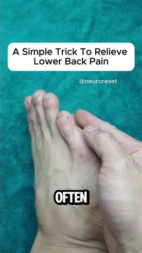 A Simple Trick to Relieve Lower Back Pain #acupressure