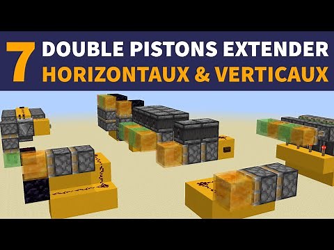 ✅ 7 Modèles de Double Pistons Extenders Horizontaux, Verticaux et Stackables - Minecraft Java 1.20
