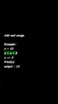 python tutorial #9. Assignment operators