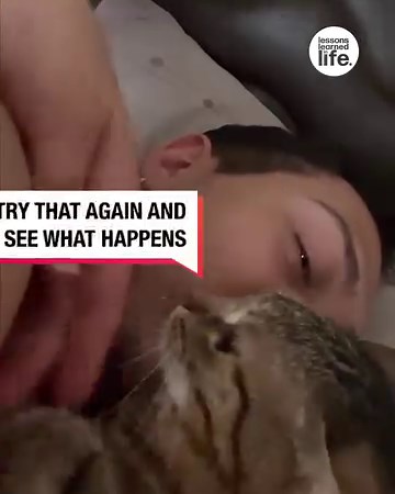 2M views · 10K reactions | This girl has a battle with her jealous cat to kiss her boyfriend  | Lessons Learned In Life | Facebook