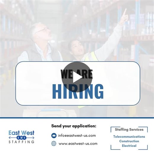 #hiring #jobs #telecommunications #construction #engineering #eastweststaffing | East West Staffing, Inc. (EWS)