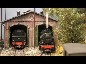 Beautiful Model Railway Depot (Steam Locomotive Shed) – HO Scale Train Diorama by Stefan Cornelis