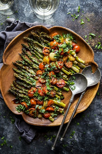 Caprese Roasted Asparagus