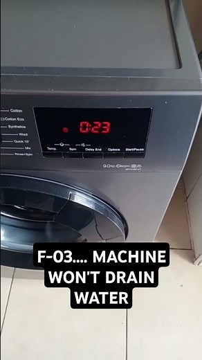Hisense F-03 error code means Machine can't drain water/blockage or faulty pump.#viral #fypシ #shorts