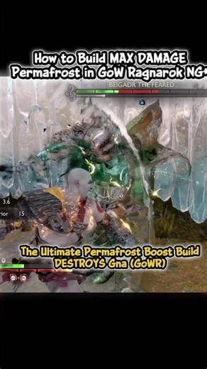 How to Build MAX DAMAGE Permafrost in God of War Ragnarok NG+ #Shorts