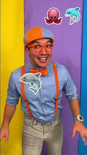 Teach me ANIMAL FACTS 🦈Blippi! Guess the Emoji! #animals #shorts