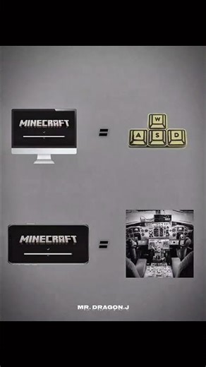 PC gameplay vs mobile gameplay #minecraft