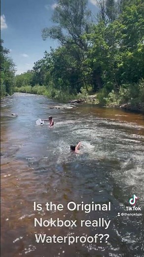 Nokbox Review | Waterproof Test: Tossing the Nokbox into the river