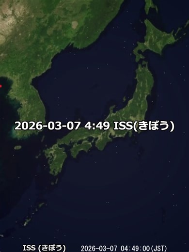 国際宇宙ステーション日本通過のシミュレーション