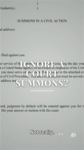 Can You Ignore a Court Summons?