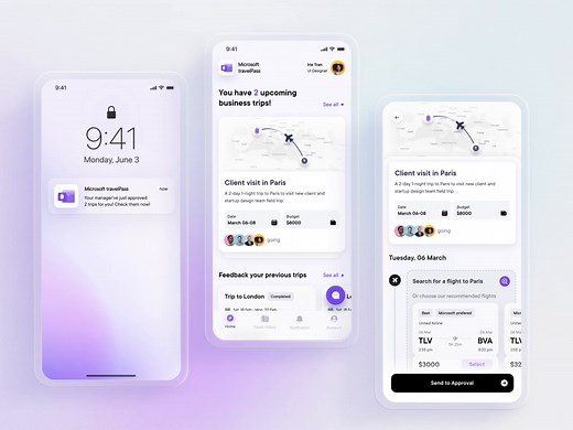 TravelPass | Corporate Travel UI Concept