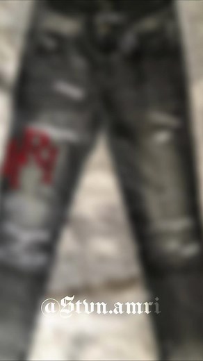 Amiri Black Red Slim Fit Jeans: Style and Elegance