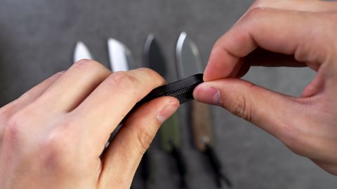 Kizer Drop Bear Fixed Blade Knife, 2.57" Black Stonewash D2 Blade EDC Camping Knife with Olive Green G10 Handle & Hidden Tool, Full Tang Hunting Survival Knives with Adjustable Kydex Sheath, 1094M1