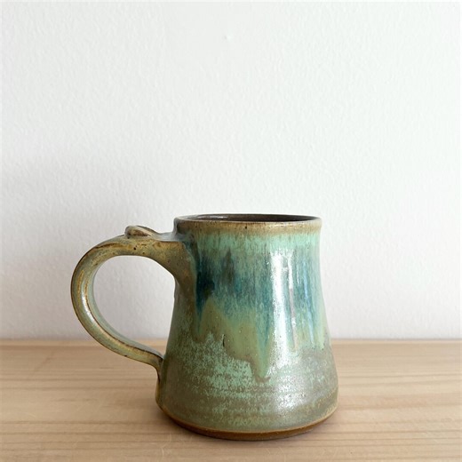 Handmade Pottery Coffee Mug - 12 Oz Green Tea Mug - Etsy