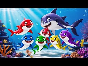 "Five Little Sharks Swimming in the Pool | Catchy Nursery Rhymes for Kids! 🦈🎶"