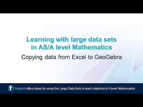 5a Copying data from Excel to GeoGebra