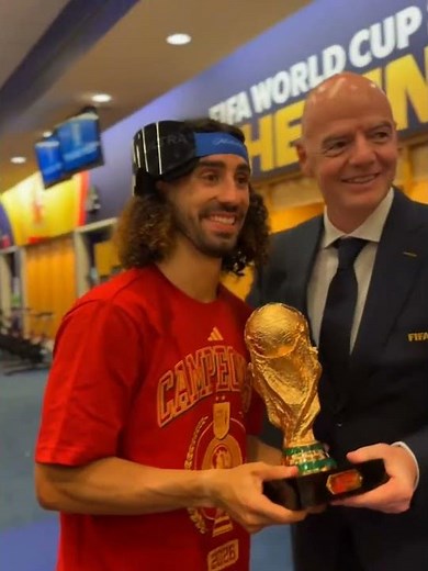 🏆 Cucurella's Trophy Bag Had Everyone Laughing! 🤣#shorts #worldcupfinal #cucurella