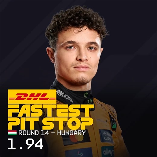 177K views · 2.6K reactions | Not just one, but TWO 1.9s pit stops from McLaren at the Hungarian Grand Prix ‍ Lando just nabs the DHL Fastest Pit Stop of the race  Get all your pit stop data  https://f1.com/DHL-FastestPitStop | F1 | Facebook