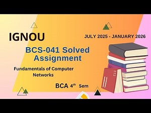 BCS-041 Solved Assignment July-25/Jan-26 | BCA (4th Sem)| IGNOU Assignment Solutions (2025-2026)