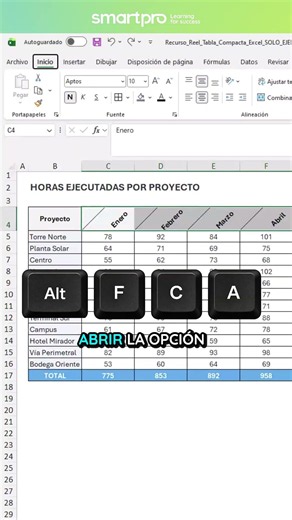 Cómo hacer una tabla más compacta en Excel