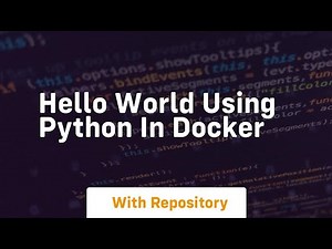 Hello world using python in docker