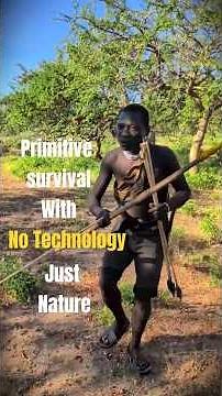 Primitive Survival: Living Off the Land with No Modern Tools. #history #primitivesurvival #shorts