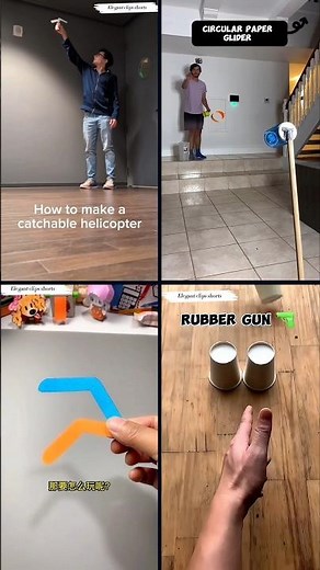 4 Easy & Amazing Paper Toys That Fly & Move